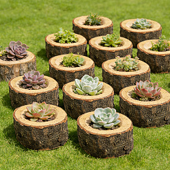 12Pcs Wood Candle Holder&nbsp;AJEW-SP0006-34B