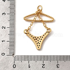 Brass Micro Pave Clear Cubic Zirconia Clothes Pendants&nbsp;KK-I360-014G-01