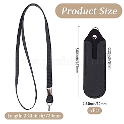 6Pcs Imitation Leather Recording Pen Lanyard Pouch&nbsp;AJEW-GF0014-41