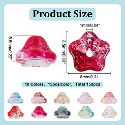 150Pcs 10 Colors Electroplate Glass Beads&nbsp;EGLA-HY0001-10