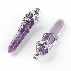 Natural Amethyst Big Pointed Pendants&nbsp;G-A172-16C