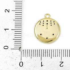 Brass Micro Pave Clear Cubic Zirconia Pendants&nbsp;KK-L238-29G