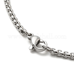 Halloween Theme Skeleton Alloy Pendant Necklaces with Box Chains&nbsp;NJEW-F319-01P