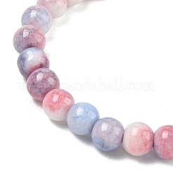 Opaque Crackle Glass Round Beaded Stretch Bracelets for Women&nbsp;BJEW-PH01819-13