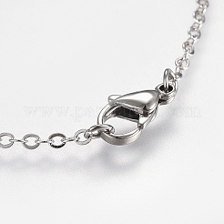 Brass Real Platinum Plated Cable Chains Charms Anklets&nbsp;AJEW-AN00231-02