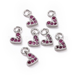 Brass Micro Pave Cubic Zirconia Charms&nbsp;RB-I078-66-M-NR