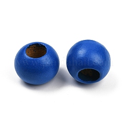 Spray Painted Wood European Beads&nbsp;WOOD-F017-05H