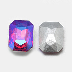 Pointed Back Glass Rhinestone Cabochons&nbsp;RGLA-T019-10x14mm-03