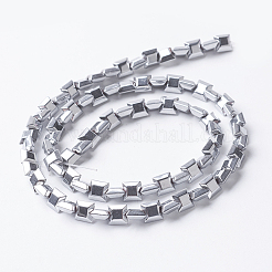 PVD Vacuum Plating Electroplate Non-magnetic Synthetic Hematite Beads Strands&nbsp;G-F534-I07