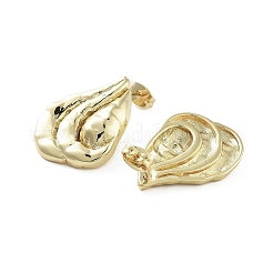 Twist Teardrop Brass Stud Earrings&nbsp;EJEW-Q811-12G