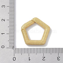 Rack Plating Brass Micro Pave Cubic Zirconia Twister Clasps&nbsp;KK-NH0002-12G-02