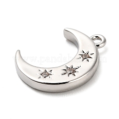 Brass Micro Pave Cubic Zirconia Pendants&nbsp;KK-L229-028P