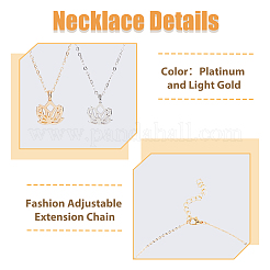 2Pcs 2 Colors Alloy Pendant Necklaces Set&nbsp;NJEW-FI0001-54
