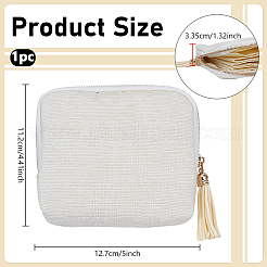 Cloth Jewelry Storage Zipper Bags with Tassel for Earrings Rings Bracelets Necklaces&nbsp;AJEW-WH0596-664A