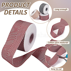 3 Rolls 3 Colors Polycotton Herringbone Ribbon&nbsp;OCOR-BC0007-81