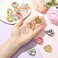 15Pcs Transparent Acrylic Beads&nbsp;OACR-YW0003-81