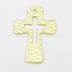 Hammered Cross Alloy Pendants&nbsp;PALLOY-D259-M