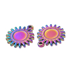 Ion Plating(IP) 304 Stainless Steel Pendant Cabochon Settings&nbsp;STAS-L020-012RC