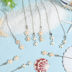 12Pcs 2 Styles Synthetic Turquoise Charms Ceiling Fan Pull Chain Extenders&nbsp;HJEW-CP00005