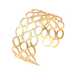 304 Stainless Steel Cuff Bangles for Women&nbsp;BJEW-G749-08G