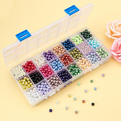 Eco-Friendly Dyed Glass Pearl Round Beads&nbsp;HY-PH0011-01-10mm