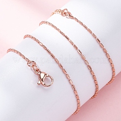 Brass Column Link Chain Necklaces for Women&nbsp;NJEW-D302-05RG