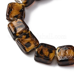 Handmade Gold Sand Lampwork Beads Strands&nbsp;LAMP-Q045-02A