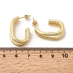 201 Stainless Steel Two-layer Stud Earrings&nbsp;EJEW-Z151-02G