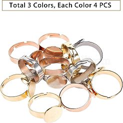Adjustable 304 Stainless Steel Finger Rings Components&nbsp;STAS-UN0004-22