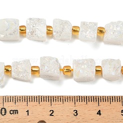 Electroplated Natural Druzy Agate Beads Strands&nbsp;G-G289-01E