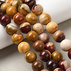 Round Natural Mookaite Gemstone Bead Strands&nbsp;G-J333-06-12mm