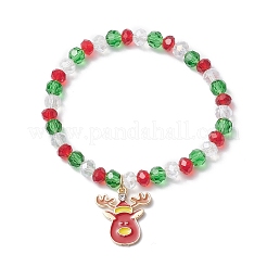 4Pcs 4 Style Glass Beaded Stretch Bracelets Set&nbsp;BJEW-JB09342