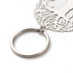 201 Stainless Steel Filigree Pendants Keychains&nbsp;KEYC-JKC00293
