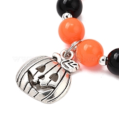 5Pcs 5 Colors Halloween Alloy Charm Bracelets&nbsp;BJEW-JB12055
