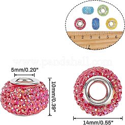 Resin Rhinestone European Beads&nbsp;RPDL-NB0001-11
