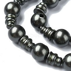 Shell Pearl 3-Hole Guru Beads Strands&nbsp;G-K149-53C