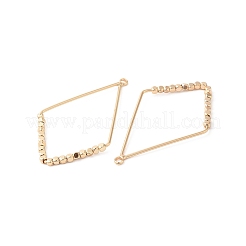 Brass Open Back Bezel Pendants&nbsp;KK-O144-26G