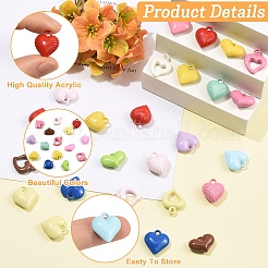 40Pcs 4 Styles Baking Paint Acrylic Pendants&nbsp;OACR-YW0004-48