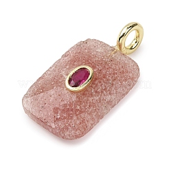 Natural Strawberry Quartz Faceted Pendants&nbsp;G-B186-01G-05