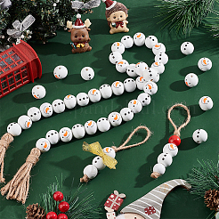 80Pcs 2 Styles Spray Painted Natural Wood European Beads&nbsp;WOOD-PH0002-72A
