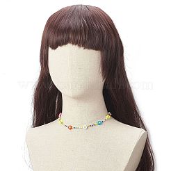 Glass Seed Bead Beaded Necklaces&nbsp;NJEW-JN04212