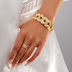 Wheat Alloy Cuff Bangle & Cuff Rings Sets&nbsp;FS-WG1F87C-01