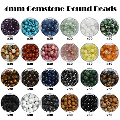 DIY Gemstone Round Beaded Stretch Bracelet Kits&nbsp;DIY-YW0012-09
