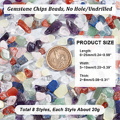 185Pcs 8 Styles Natural Mixed Gemstone Beads&nbsp;G-NB0004-06