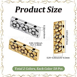 100Pcs 2 Colors Tibetan Style Alloy Multi-Strand Links&nbsp;FIND-SC0022-72