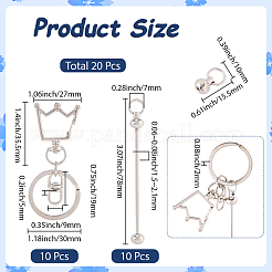10Pcs Alloy Keychain Clasps&nbsp;KEYC-SC0001-80A