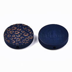 Painted Natural Wood Beads&nbsp;WOOD-T021-49B-02