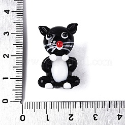 Handmade Lampwork Cat Figurine Display Decorations&nbsp;LAMP-N034-26