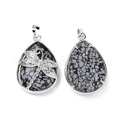 Natural Snowflake Obsidian Pendants&nbsp;X-G-G900-01P-13