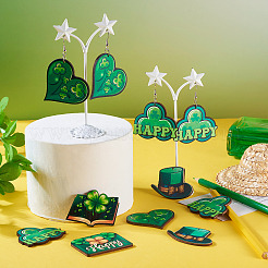 DIY Saint Patrick's Day Wood Dangle Earrings Making Kit&nbsp;DIY-TA0009-17